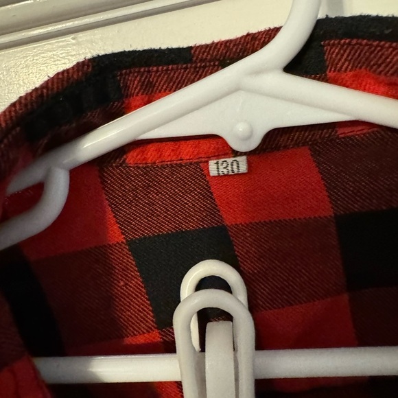 Boys 5T Red Black Buffalo Plaid‎ Button Down. Like New. - Picture 6 of 7